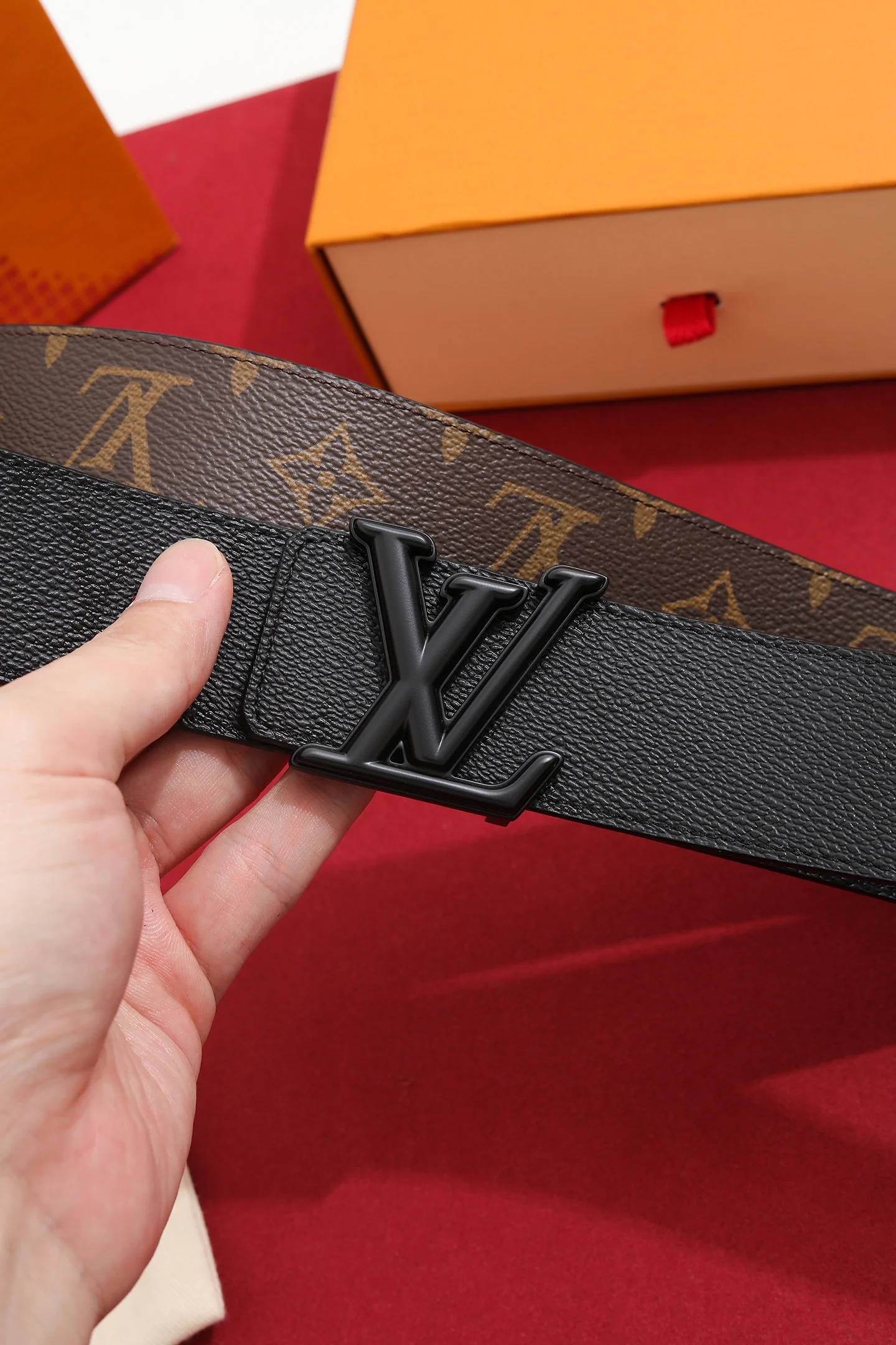 LV Belts Coated Canvas Black-Brown A70202609070311 - Image 7