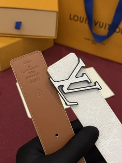 Alternative view of LV Belts Coated Canvas Leather White-Gold A60202609070543