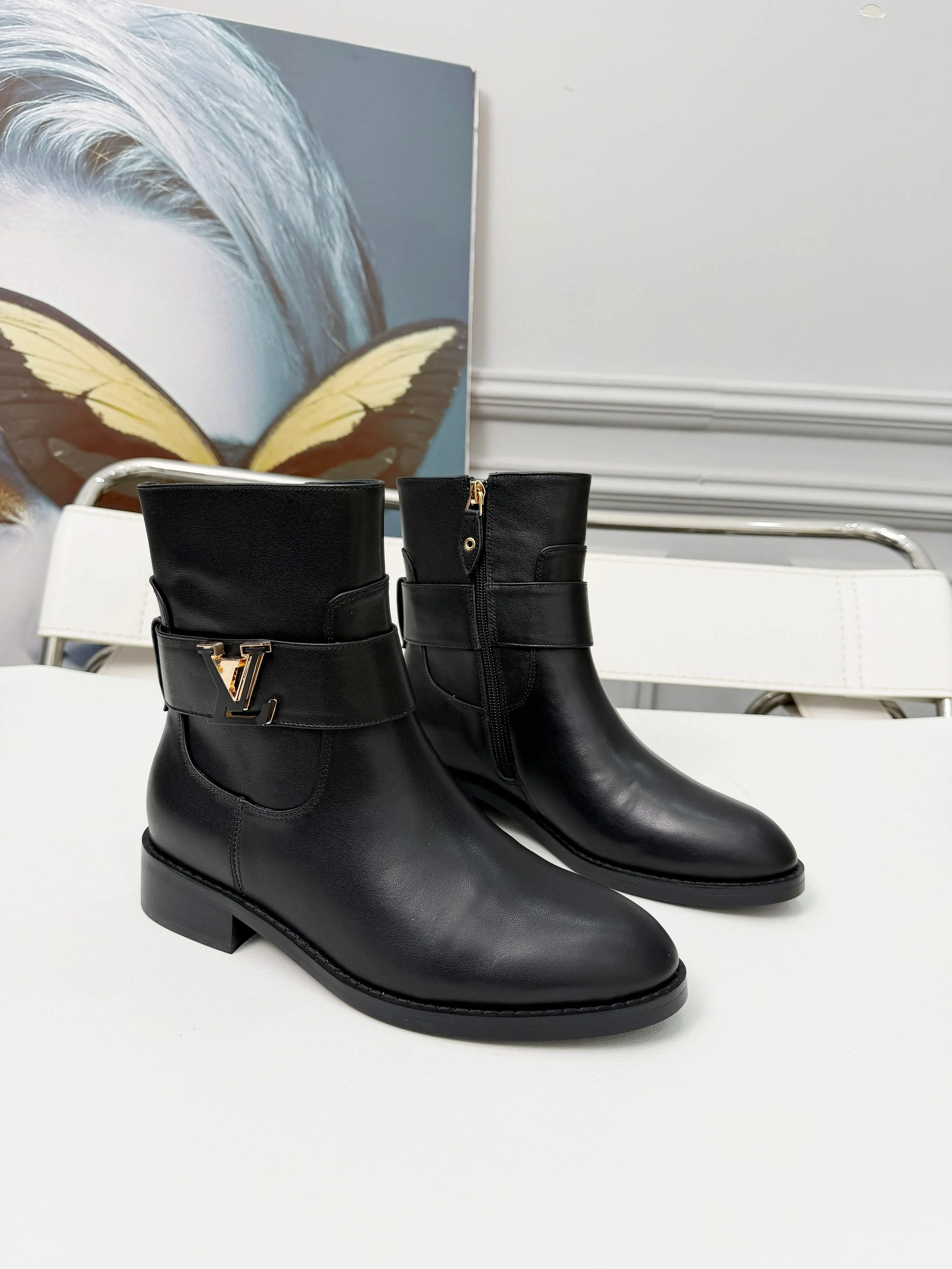 LV Booties Black-Gold B70202609111707 - Image 2