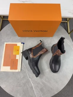 LV Booties Calf Leather Black-Brown EU35-41 B90202609111238