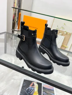 LV Booties Calf Suede Black-Gold EU35-40 B60202609111736