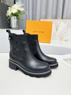 Alternative view of LV Booties Full-grain Leather Black-Gold EU35-40 B70202609111740