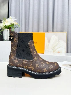 Alternative view of LV Booties Full-grain Leather Brown-Black EU35-40 B70202609111739