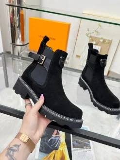 LV Booties Suede Calfskin Black-Gold EU35-40 B60202609111738