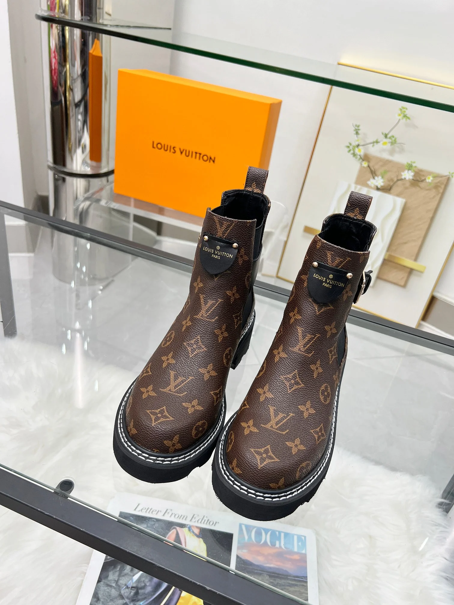 LV Boots Brown-Black B60202609111737 - Image 7