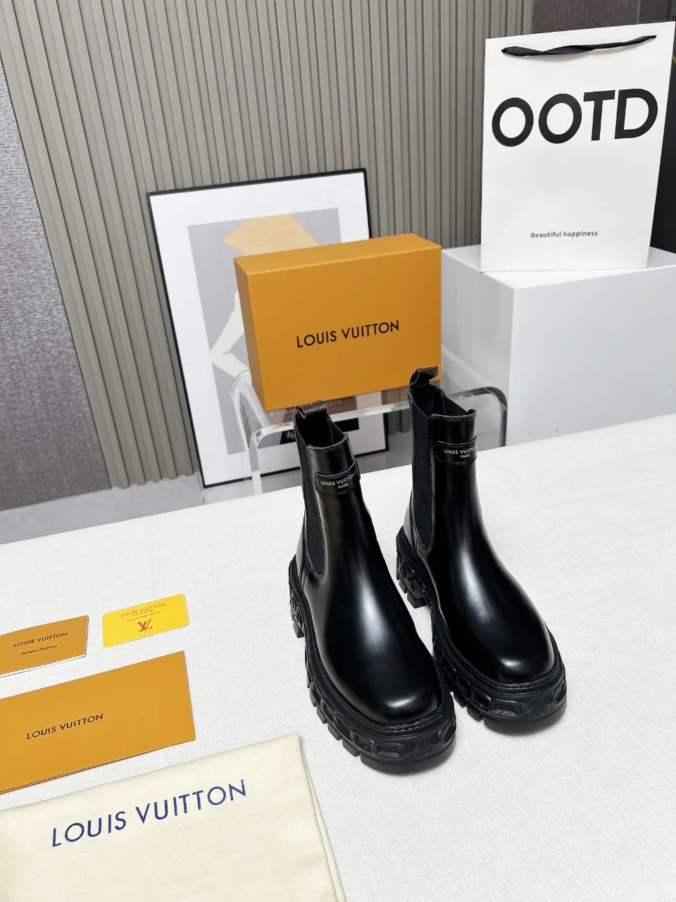 LV Boots Calf Leather Black EU35-41 C10202609111239 - Image 2