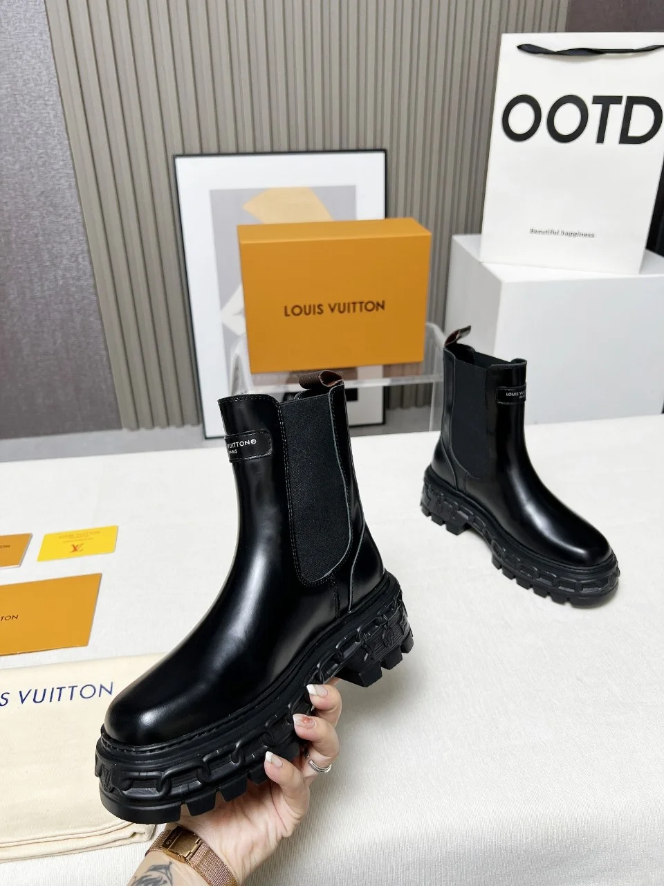 LV Boots Calf Leather Black EU35-41 C10202609111239 - Image 4