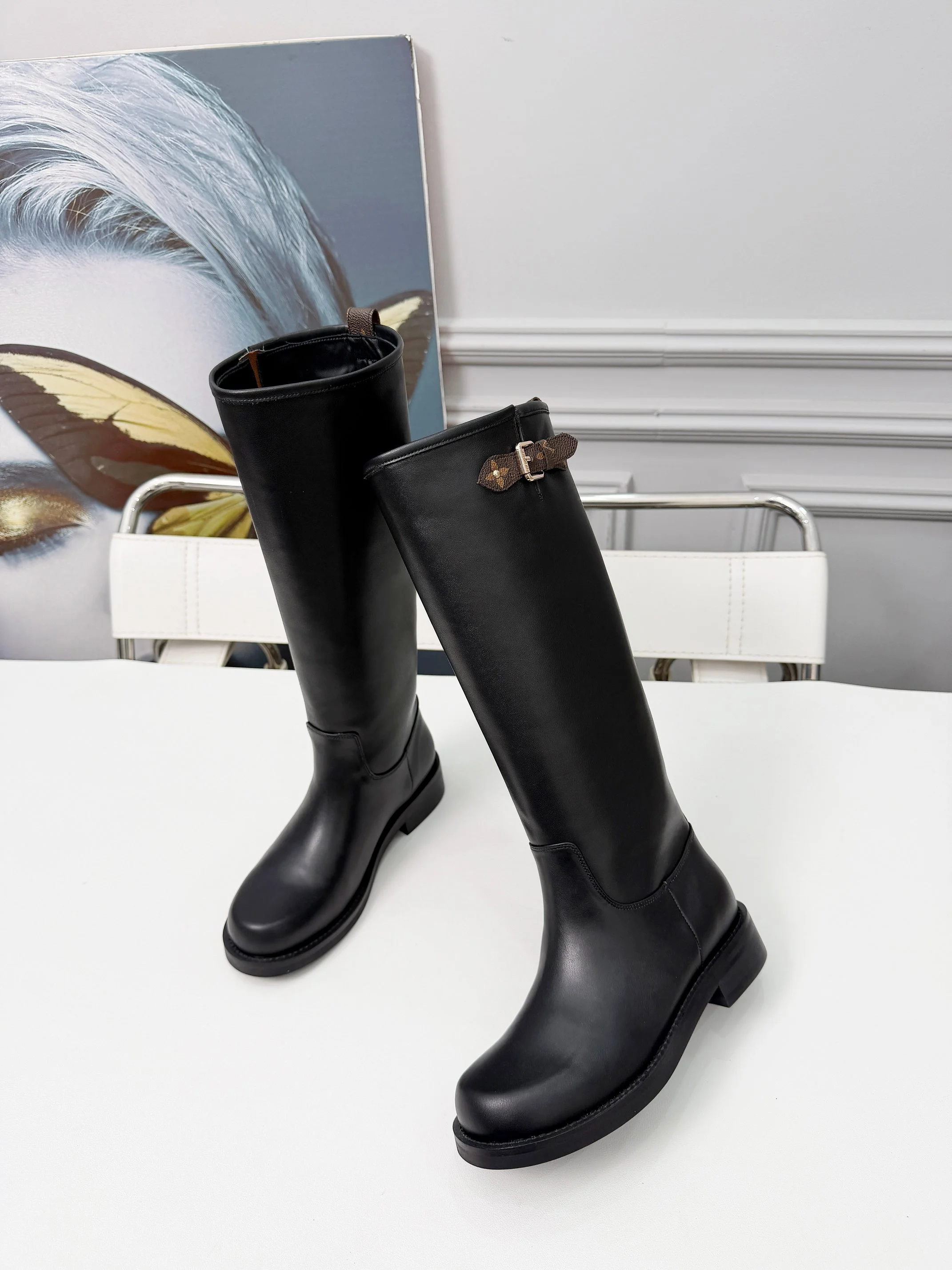 LV Boots Full-Grain Leather Black-Brown EU35-40 C50202609111705 - Image 4