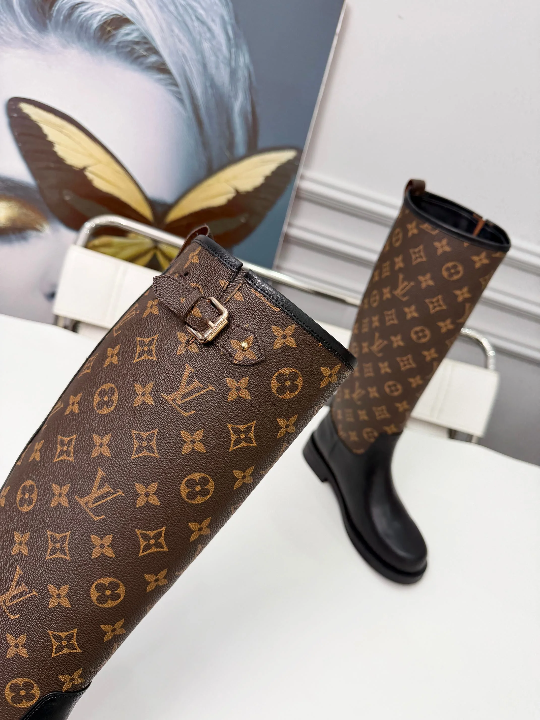 LV Boots Full-Grain Leather Brown-Black EU35-40 C50202609111704 - Image 4