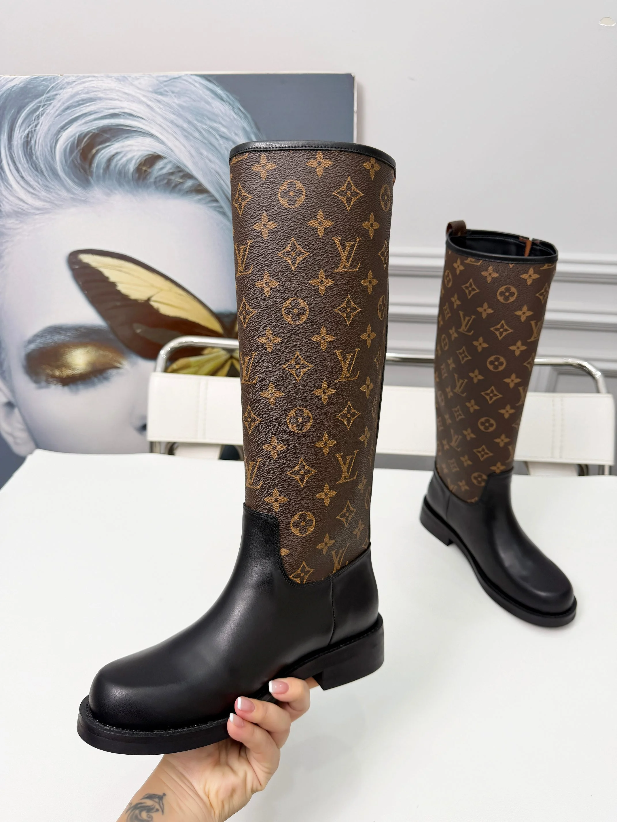 LV Boots Full-Grain Leather Brown-Black EU35-40 C50202609111704 - Image 5