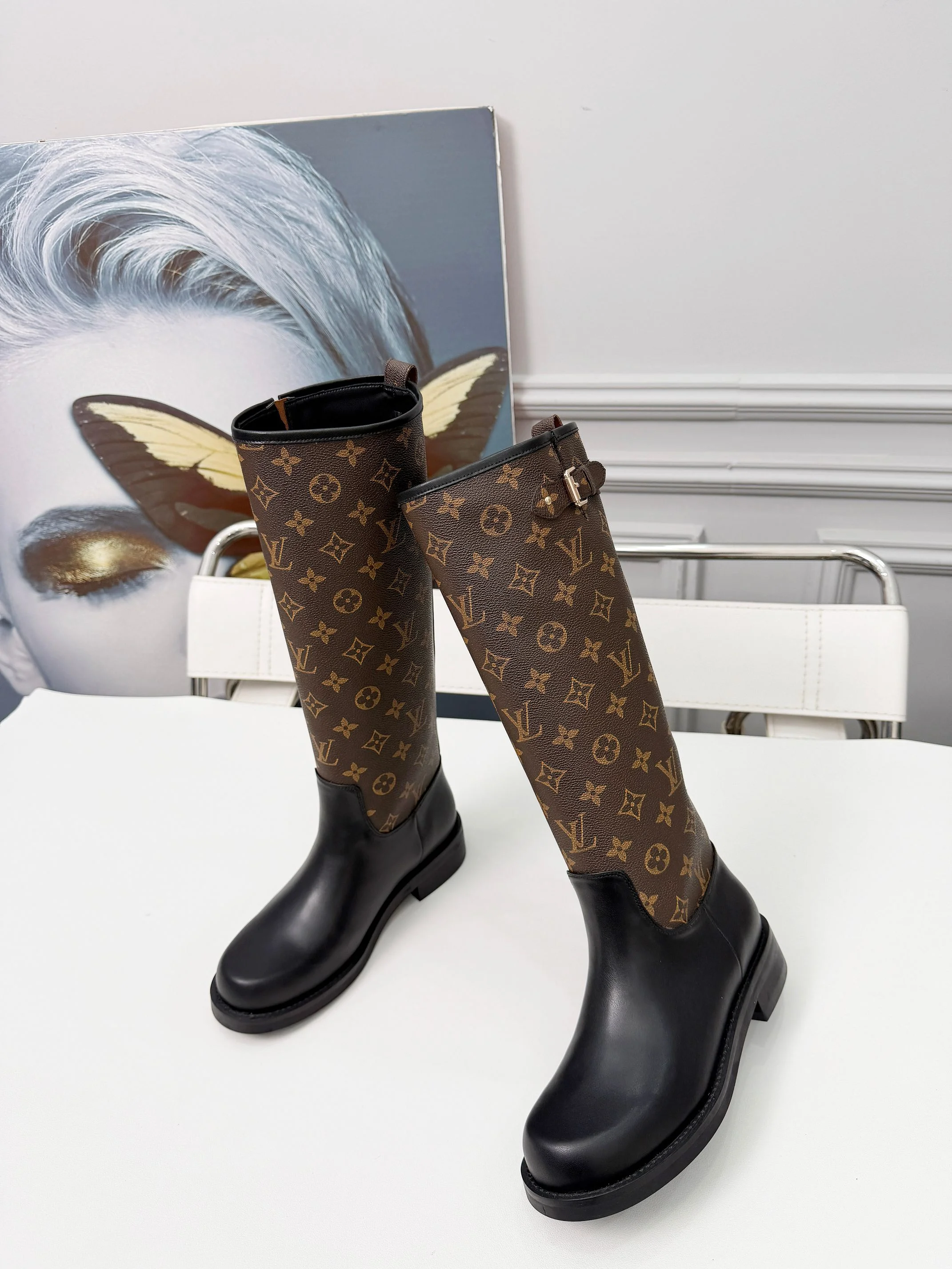 LV Boots Full-Grain Leather Brown-Black EU35-40 C50202609111704 - Image 6