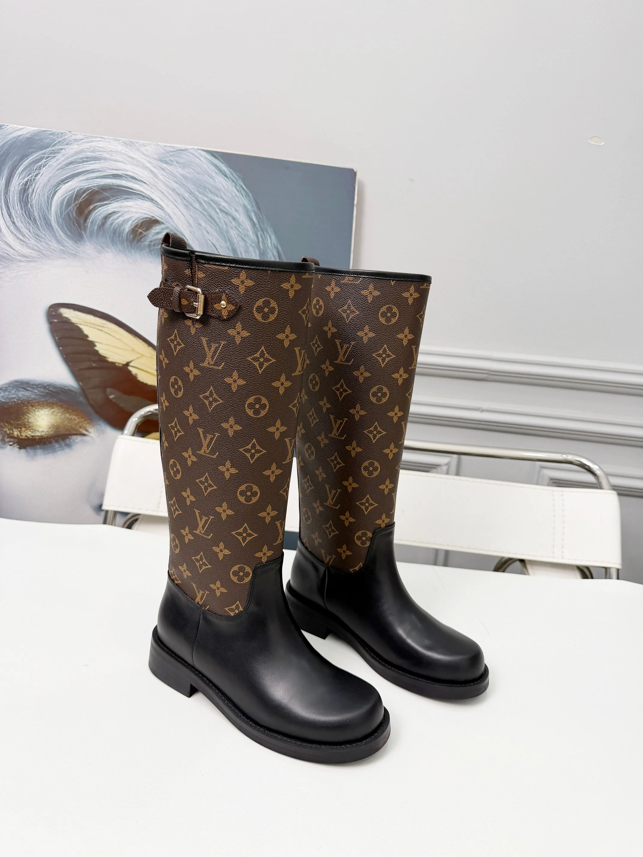 LV Boots Full-Grain Leather Brown-Black EU35-40 C50202609111704 - Image 8