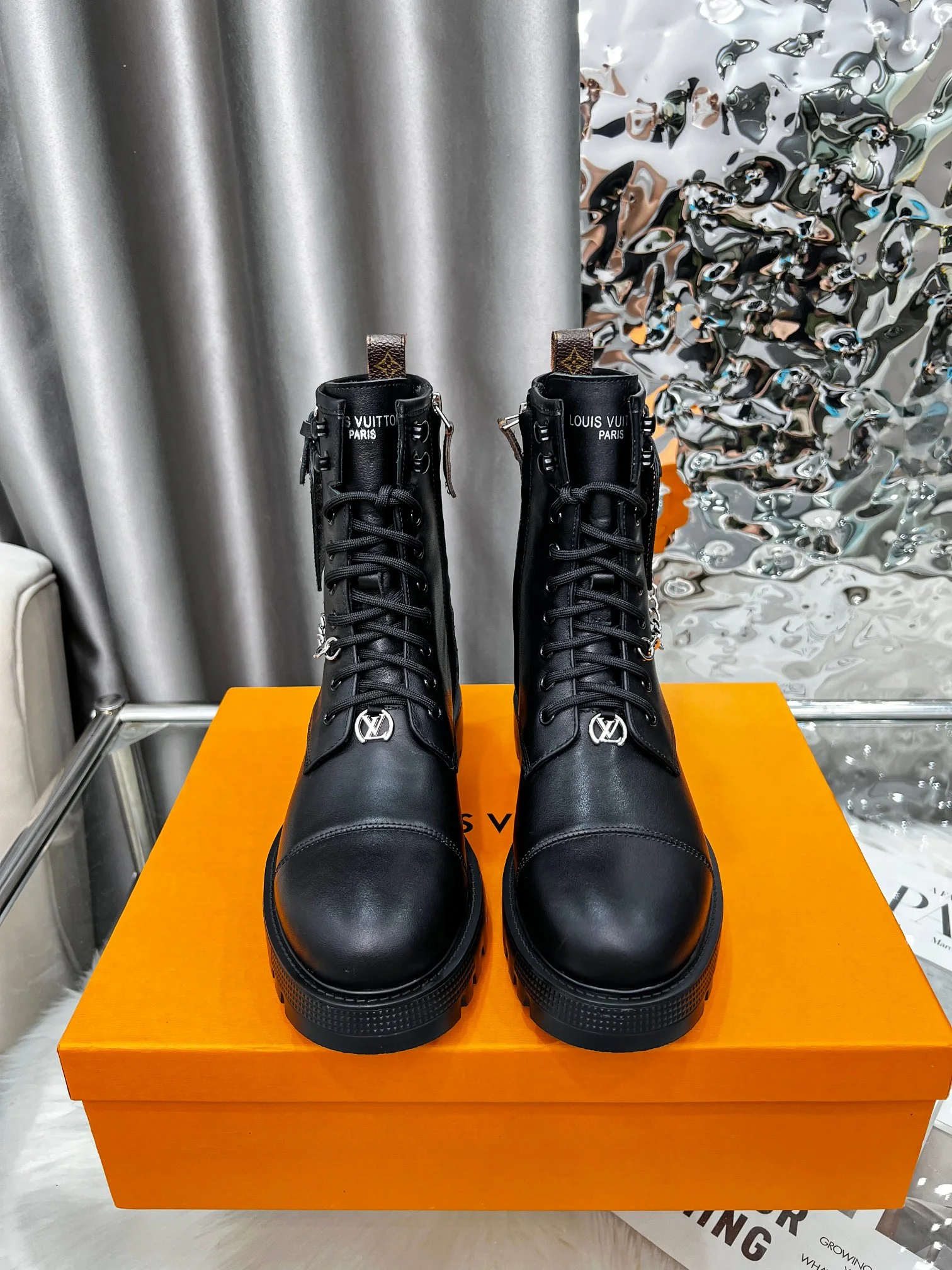 LV Boots Full-grain Leather Black-Brown EU35-40 B90202609111726 - Image 8