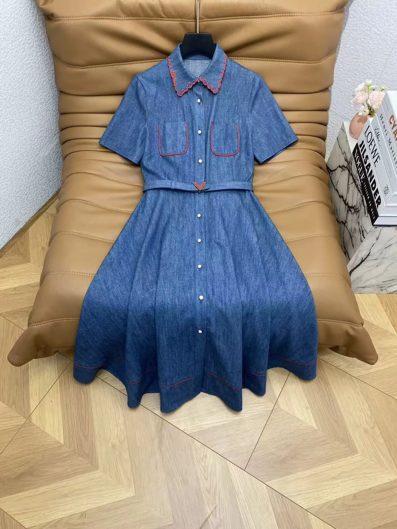 LV Dresses Blue-Red S-L C40202609061689 - Image 2