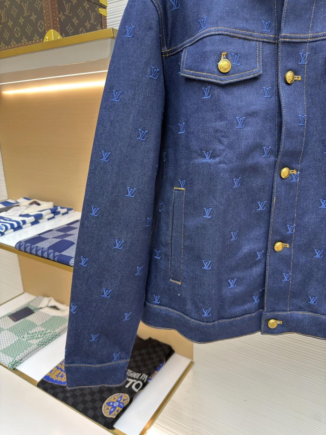 LV Jackets Blue-Gold S-L C20202609090714 - Image 6