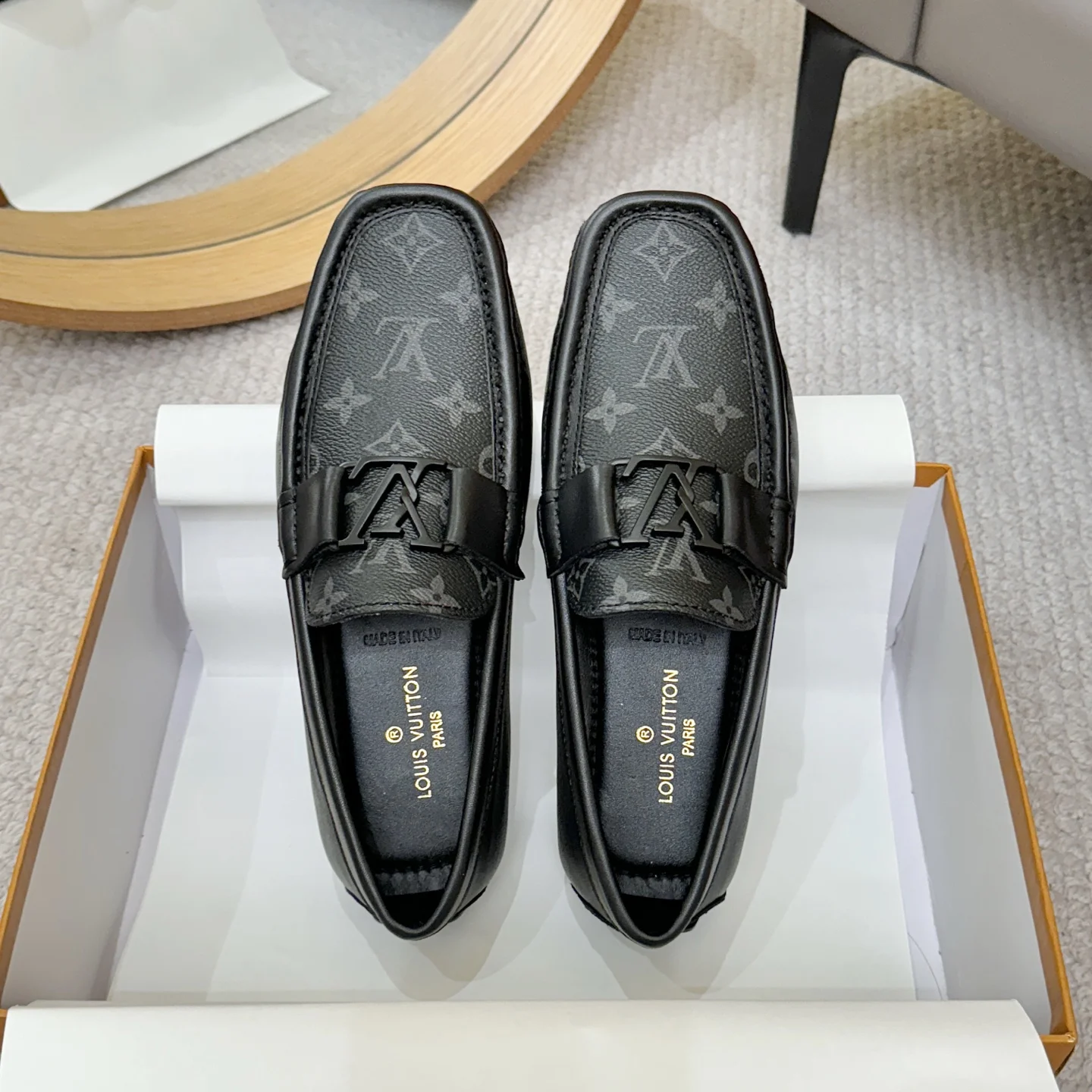 LV Loafers Black-Gray B00202609110122 - Image 2