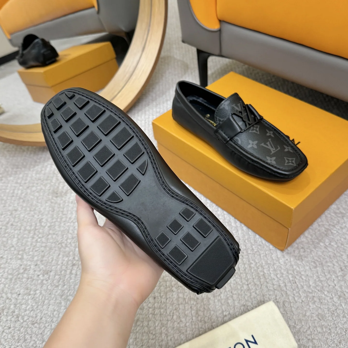 LV Loafers Black-Gray B00202609110122 - Image 7