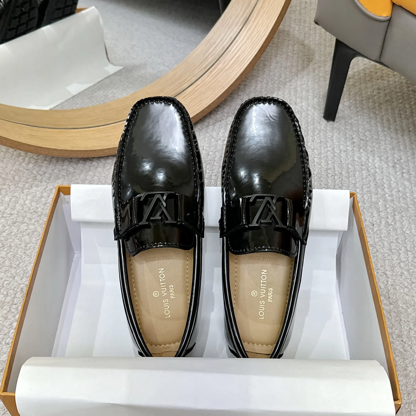 LV Loafers Calfskin Leather Black EU38-46 B00202609110112 - Image 2