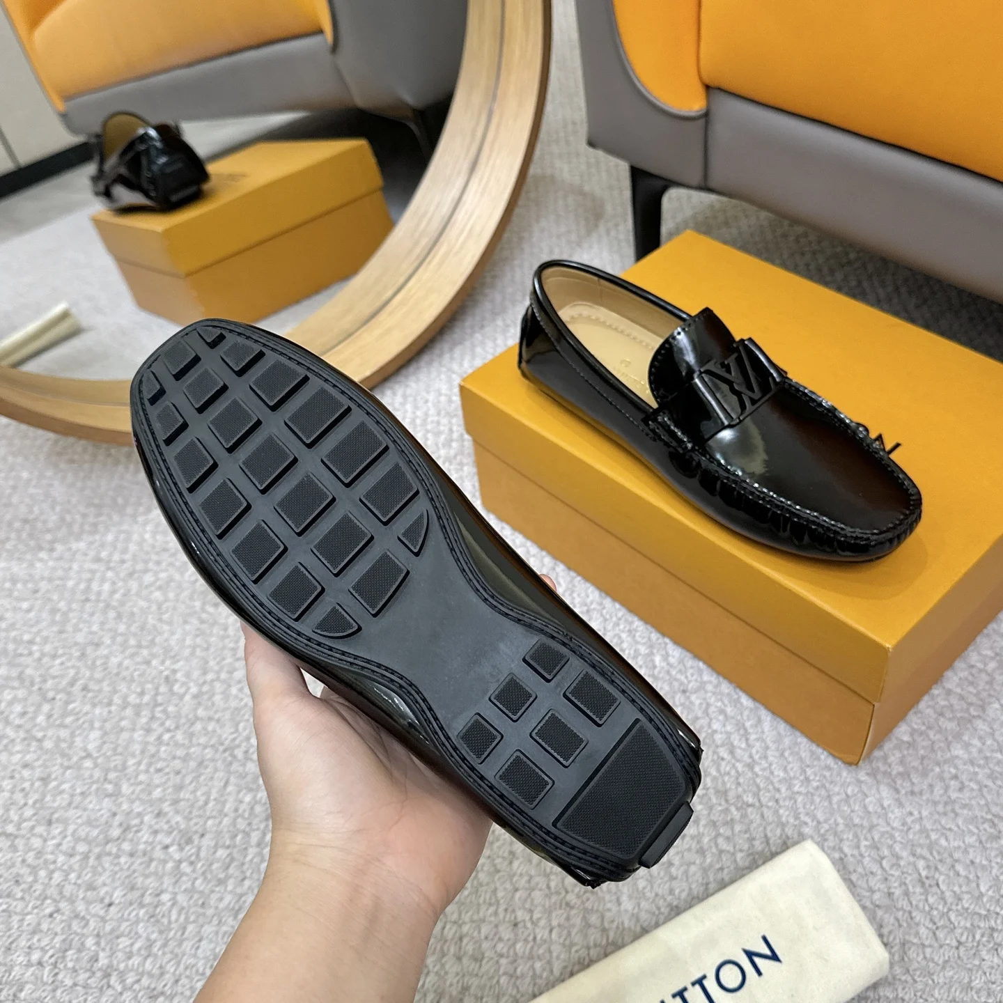 LV Loafers Calfskin Leather Black EU38-46 B00202609110112 - Image 7