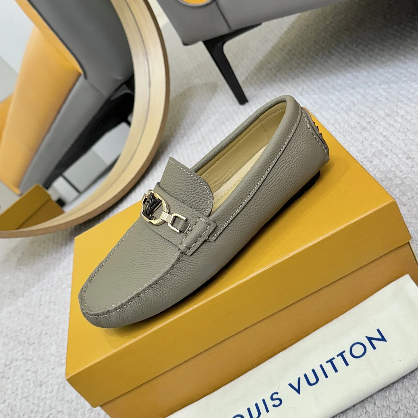 LV Loafers Gray-Gold B00202609110104 - Image 6