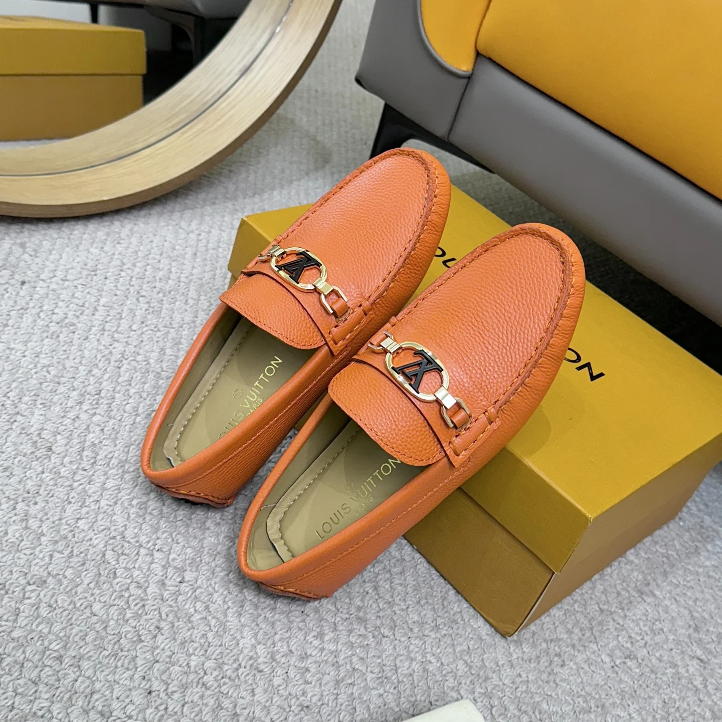 LV Loafers Orange-Gold B00202609110105 - Image 8