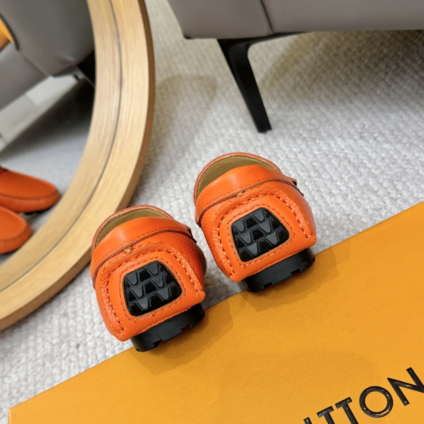 LV Loafers Orange-Gold B00202609110105 - Image 9
