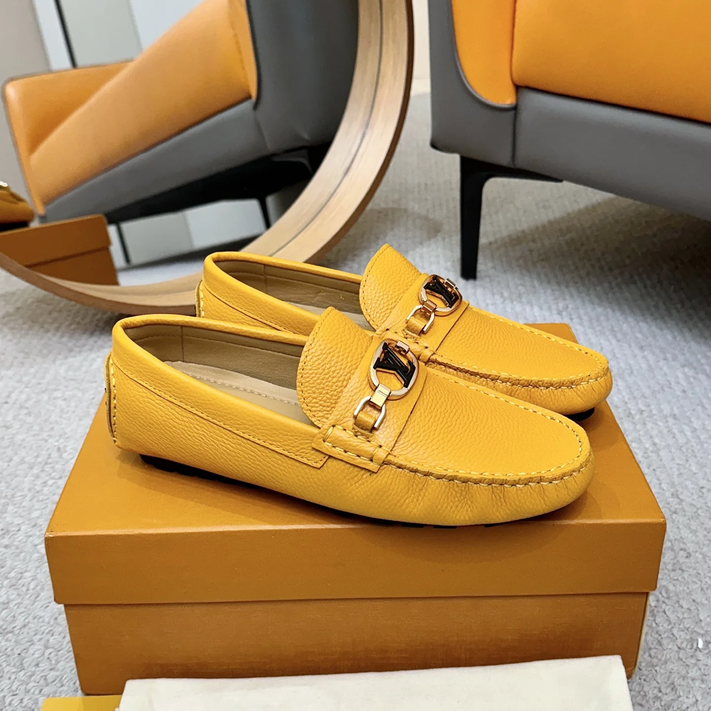 LV Loafers Yellow-Gold B00202609110103 - Image 3