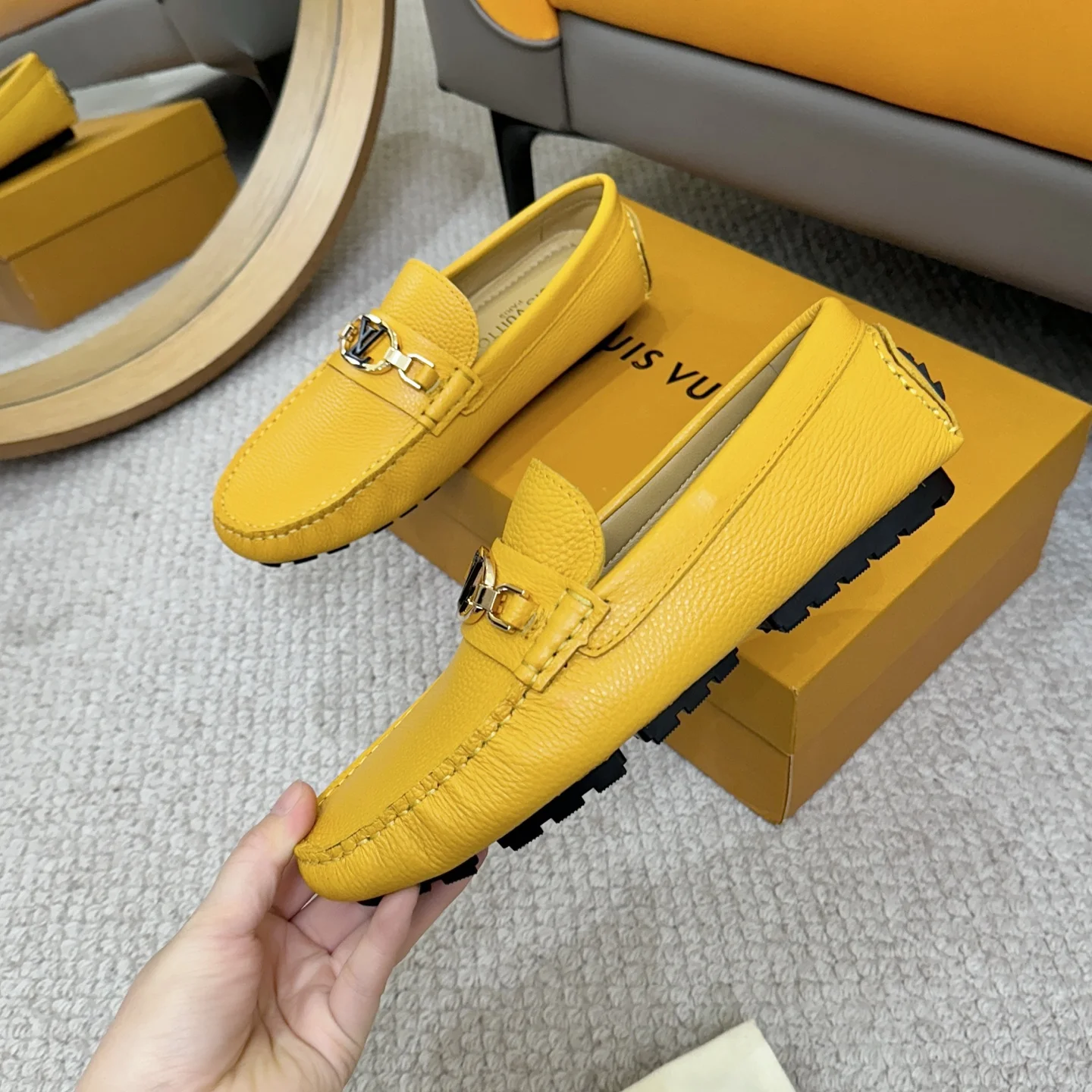 LV Loafers Yellow-Gold B00202609110103 - Image 4