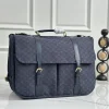 LV Messenger Bags Denim Canvas Dark Blue-Gold 43X30X20CM G80202609090356