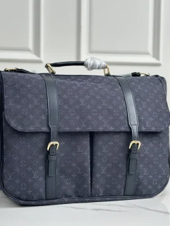 LV Messenger Bags Denim Canvas Dark Blue-Gold 43X30X20CM G80202609090356