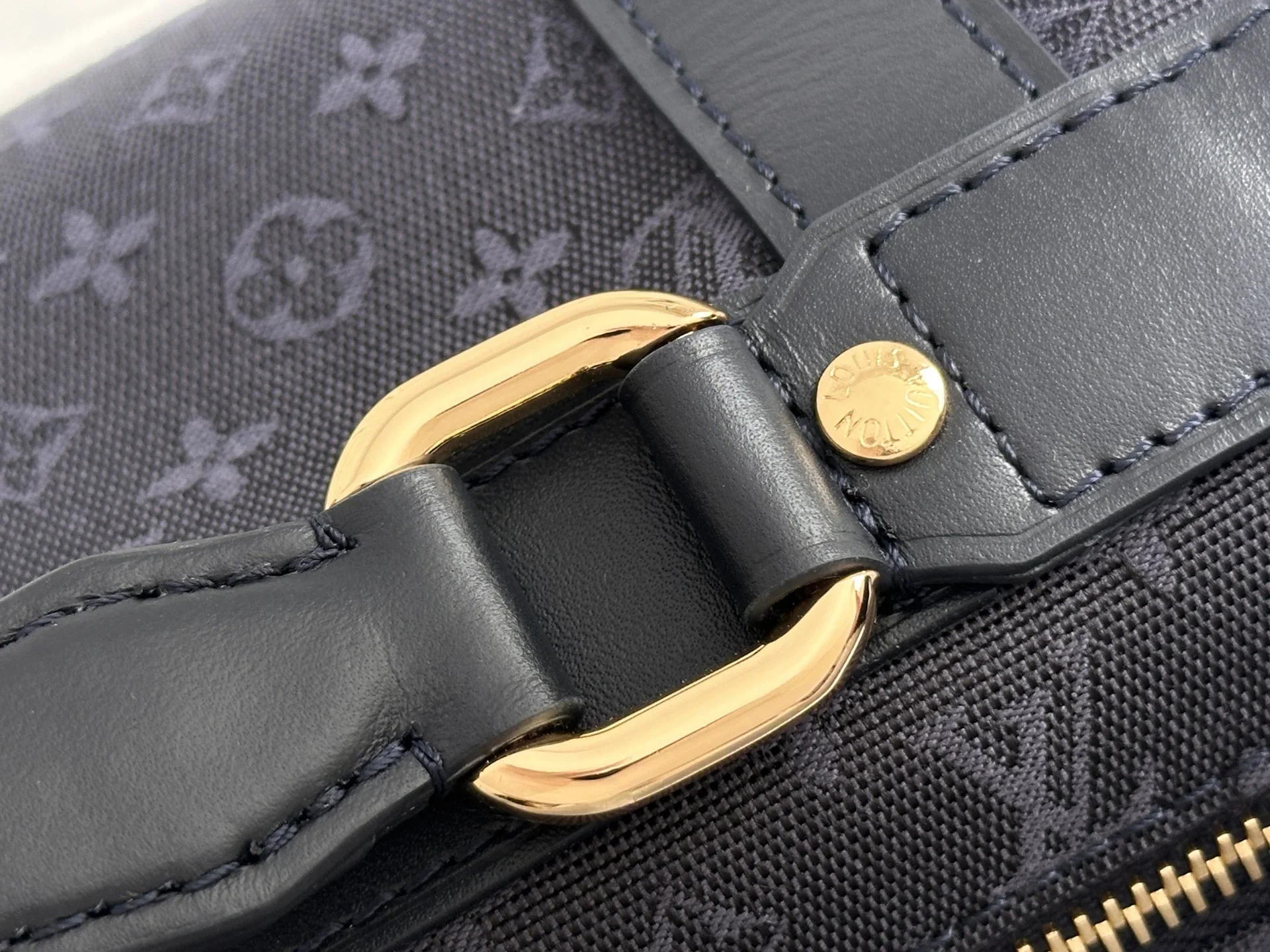 LV Messenger Bags Denim Canvas Dark Blue-Gold 43X30X20CM G80202609090356 - Image 10
