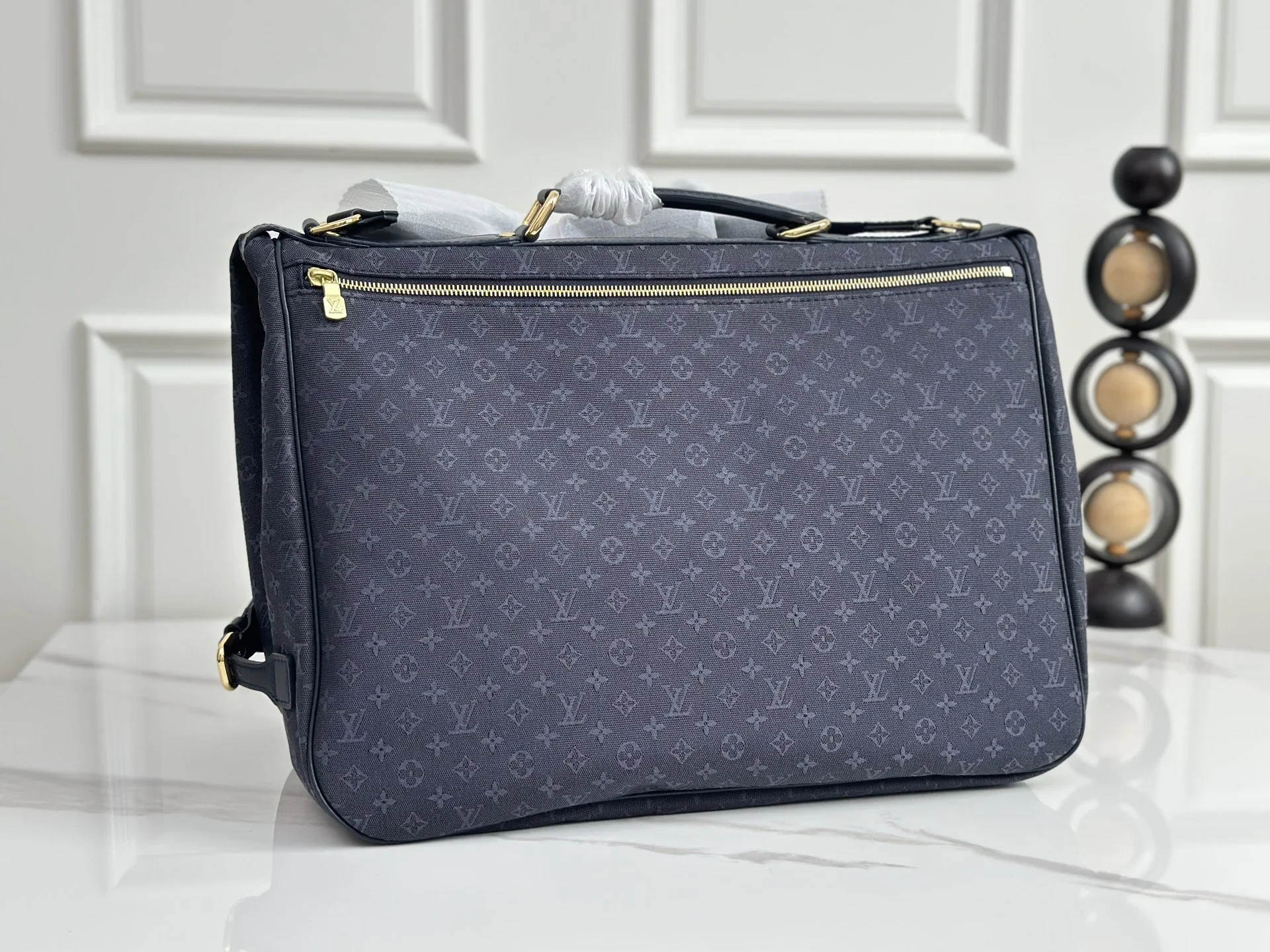 LV Messenger Bags Denim Canvas Dark Blue-Gold 43X30X20CM G80202609090356 - Image 5