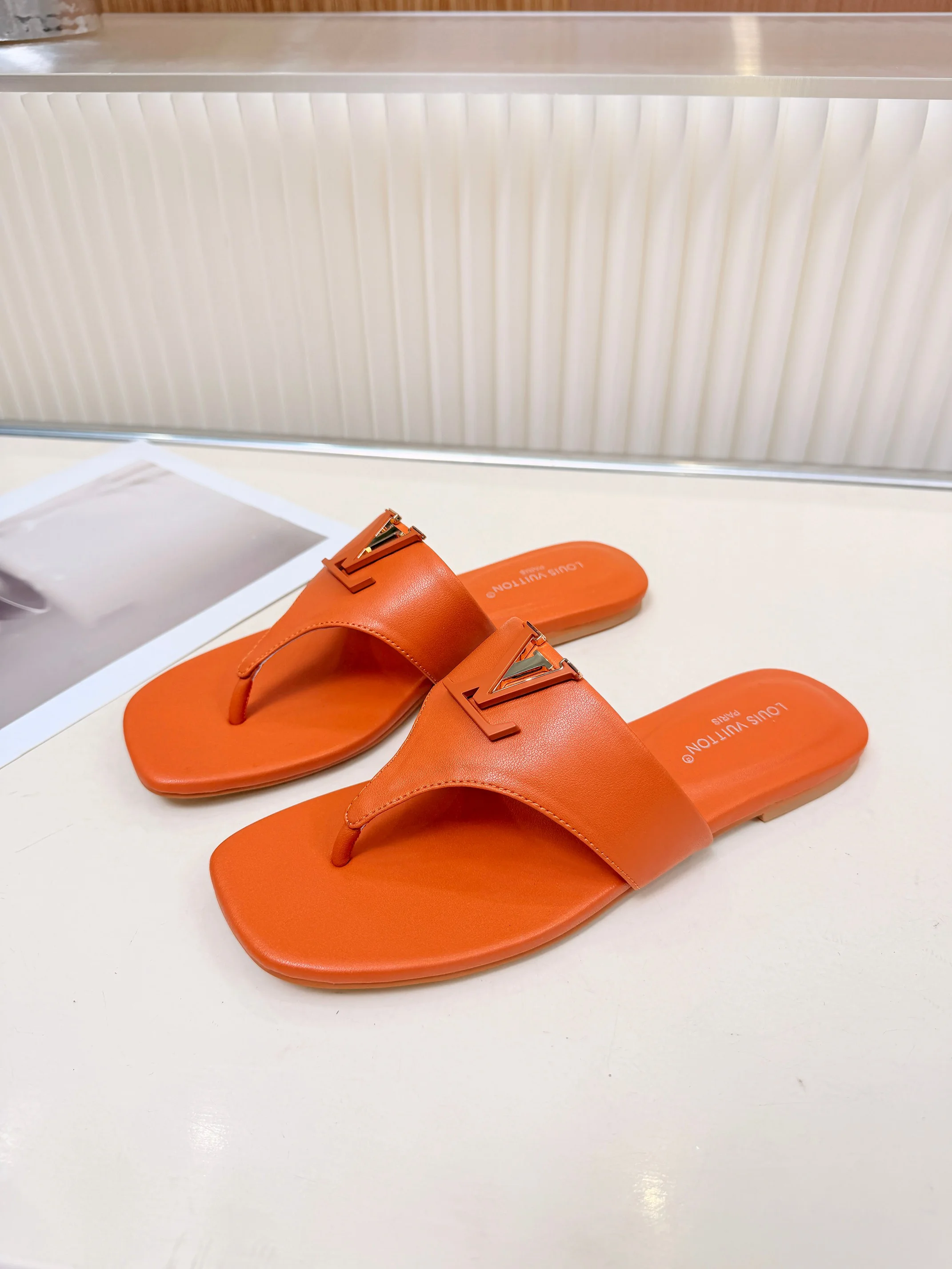 LV Sandals Cow Leather Orange EU35-40 A60202609111190 - Image 7