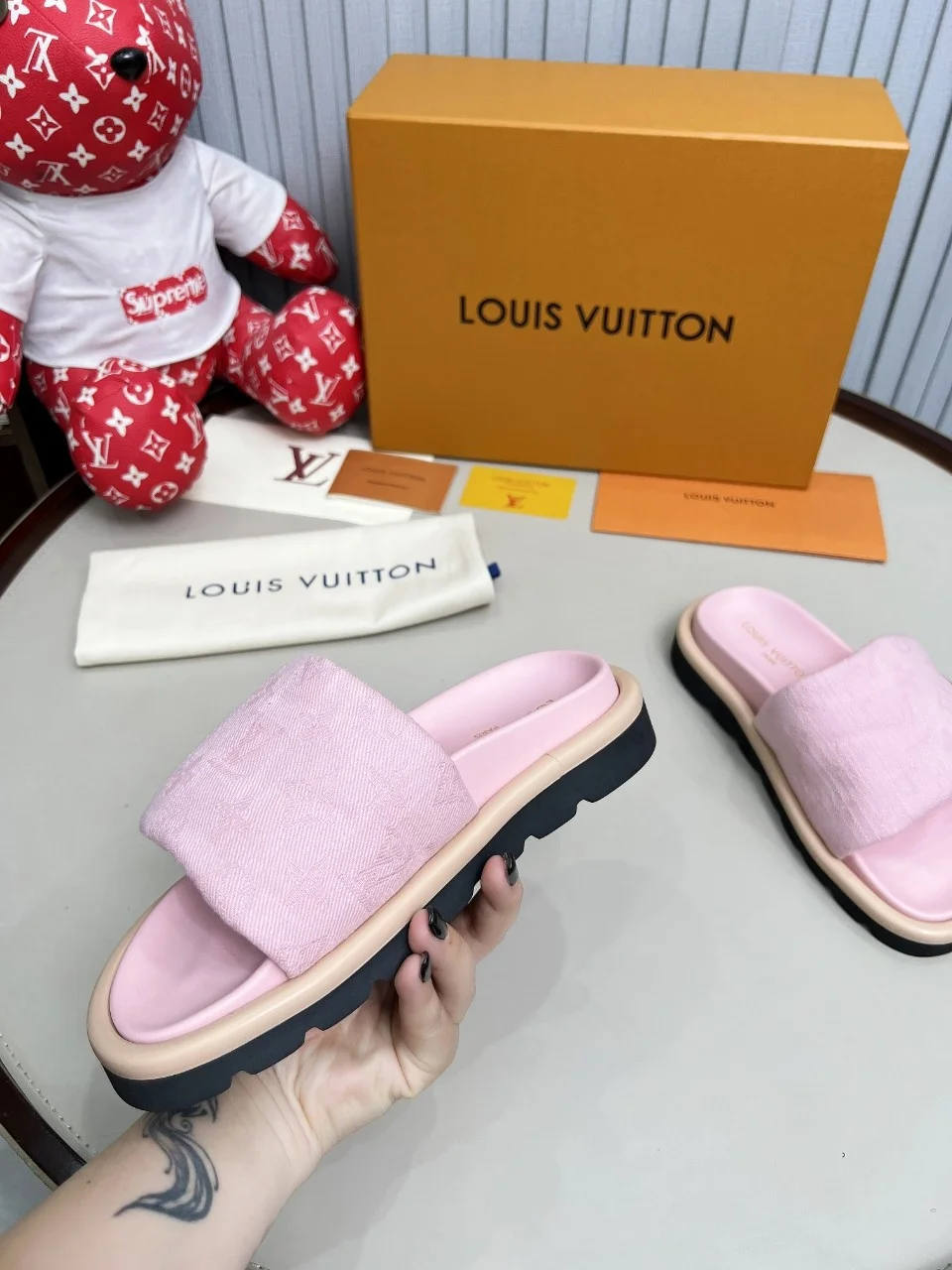 LV Sandals Technical Fabric Pink-Black EU35-45 A60202609111221