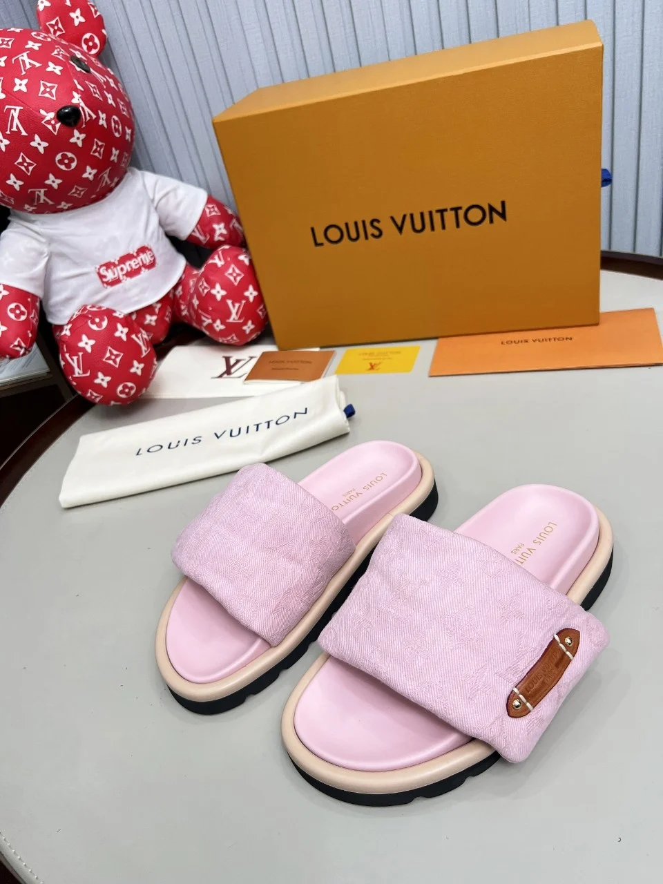 LV Sandals Technical Fabric Pink-Black EU35-45 A60202609111221 - Image 4
