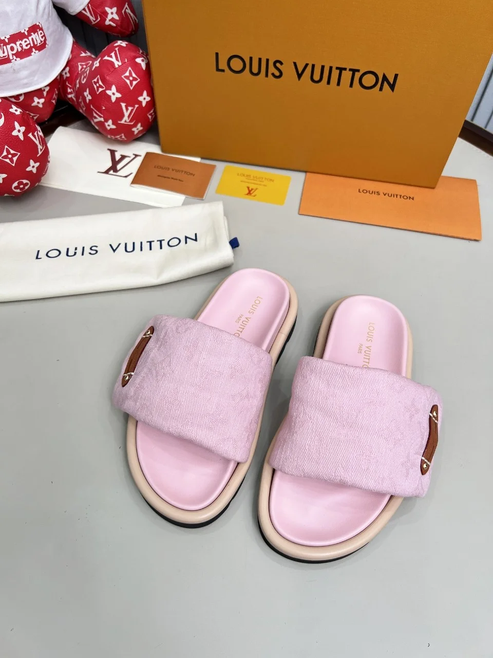 LV Sandals Technical Fabric Pink-Black EU35-45 A60202609111221 - Image 6
