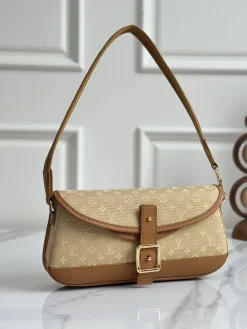 LV Shoulder Bags Beige-Brown 26X12X3CM D60202609090355