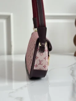 Alternative view of LV Shoulder Bags Cotton Denim Pink-Burgundy 26X12X3CM D60202609090342