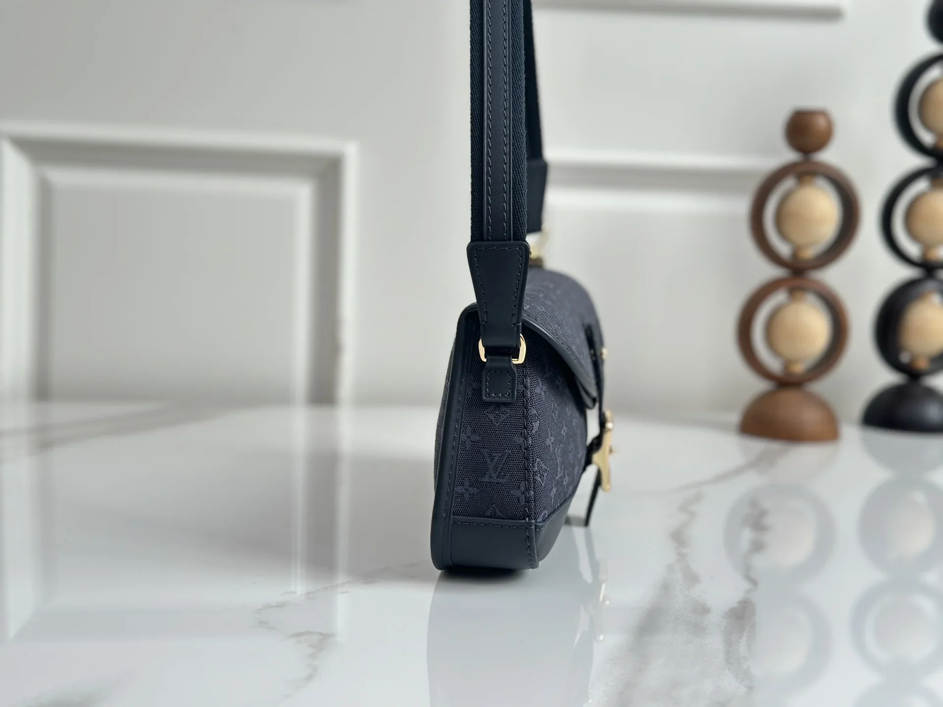 LV Shoulder Bags Denim Canvas Blue-Gold 26X12X3CM D60202609090325 - Image 2