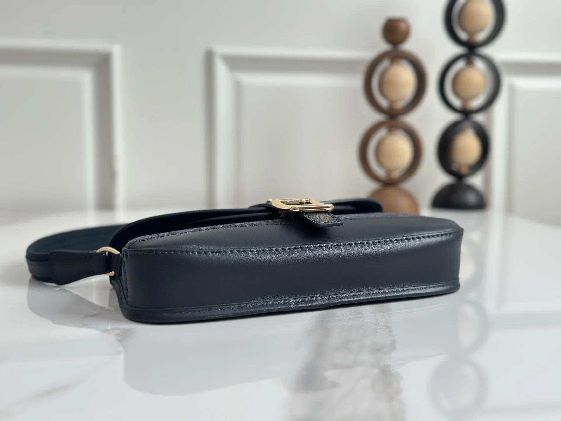 LV Shoulder Bags Denim Canvas Blue-Gold 26X12X3CM D60202609090325 - Image 4