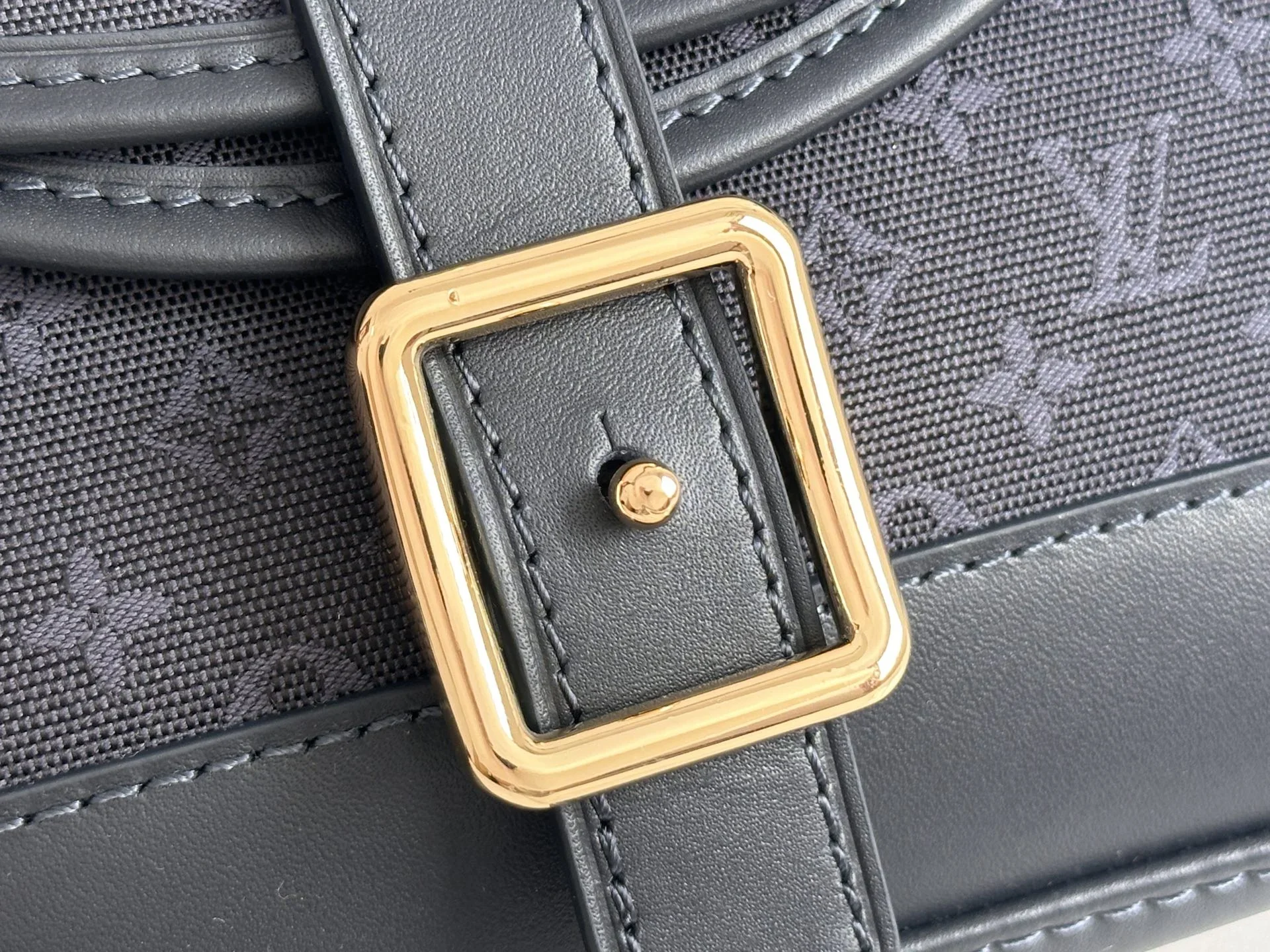 LV Shoulder Bags Denim Canvas Blue-Gold 26X12X3CM D60202609090325 - Image 5