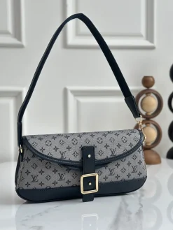 LV Shoulder Bags Gray-Black 26X12X3CM D60202609090339