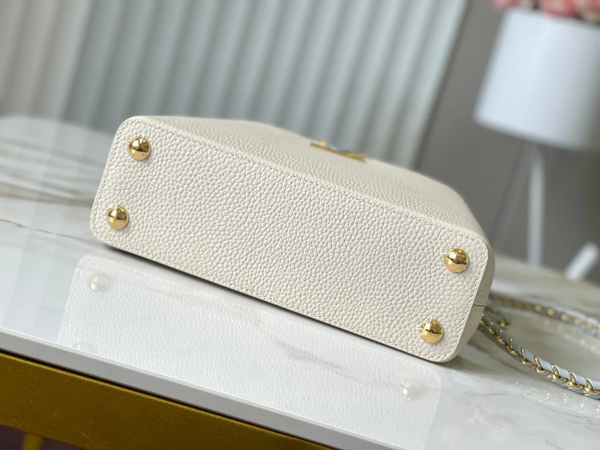 LV Shoulder Bags Leather Cream-Gold 27X18X9 CM A080202609090335 - Image 9