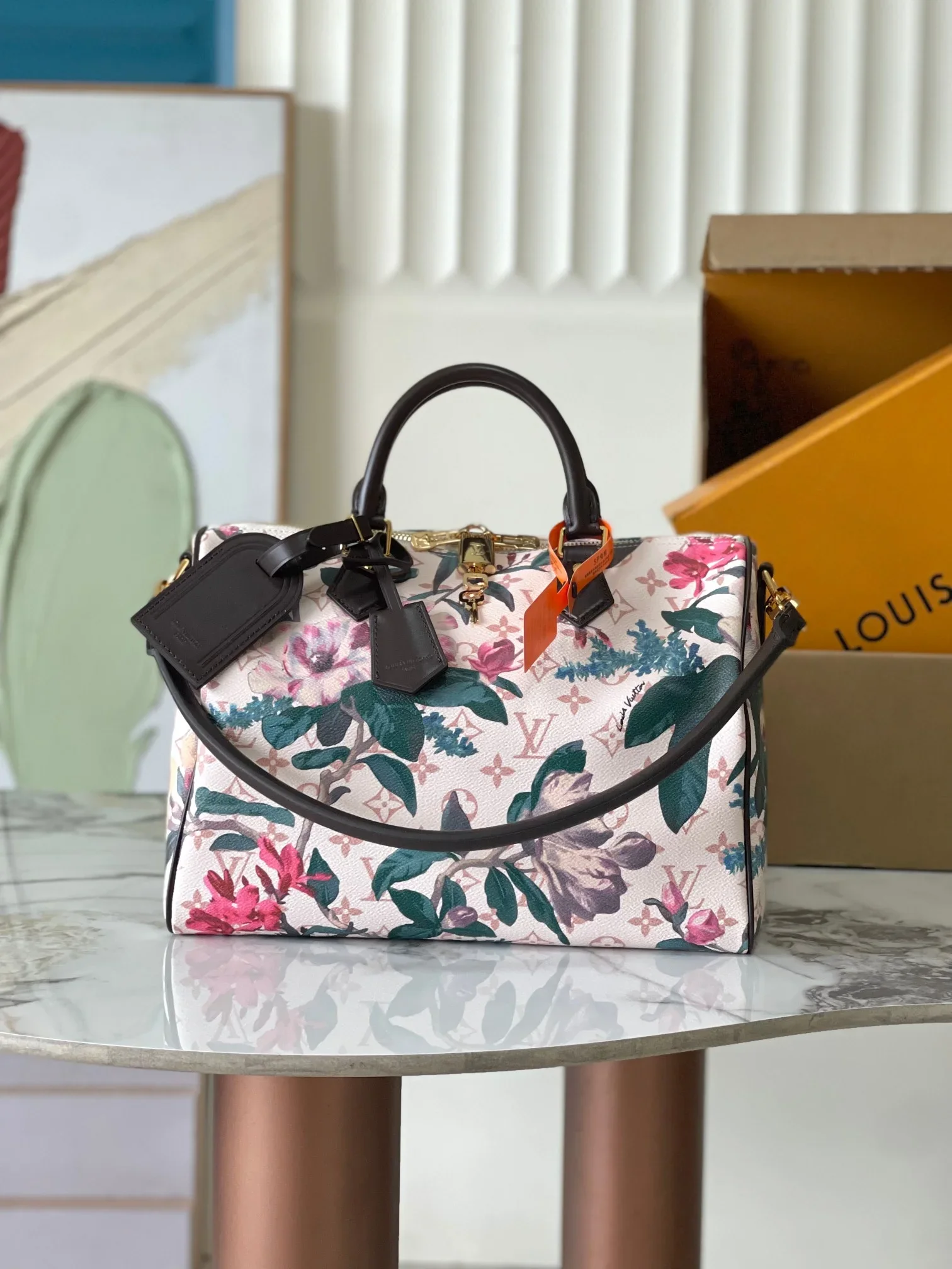 LV Shoulder Bags White-Pink-Green-Brown 30X21X17CM E80202609090353
