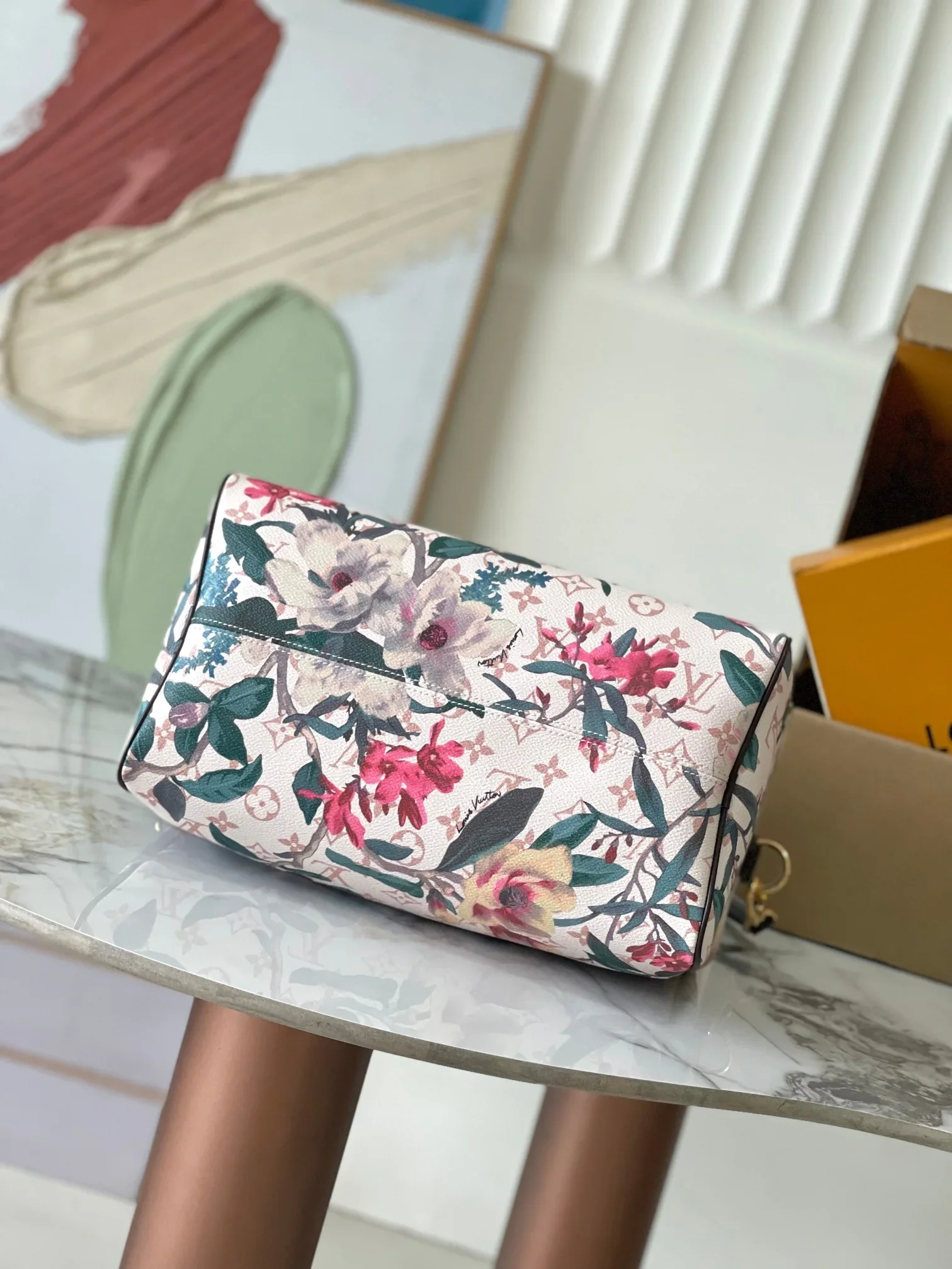 LV Shoulder Bags White-Pink-Green-Brown 30X21X17CM E80202609090353 - Image 4