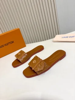Alternative view of LV Slides Calf Leather Brown-Gold A60202609111110