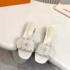 LV Slides Calf Leather White-Gold A60202609111114