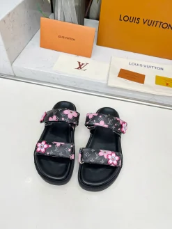 LV Slides Leather Black-Pink EU35-45 A90202609111206