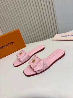 Alternative view of LV Slides Leather Pink-Gold A60202609111111
