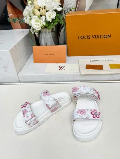 Alternative view of LV Slides Leather White-Pink EU35-45 A90202609111207